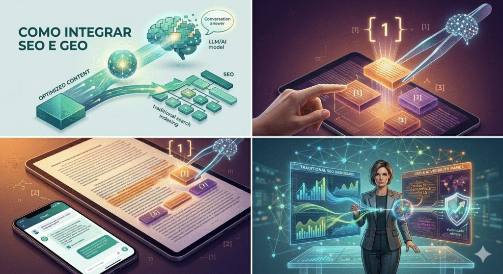 imagem representando o futuro de GEO e SEO - Ariticum Marketing